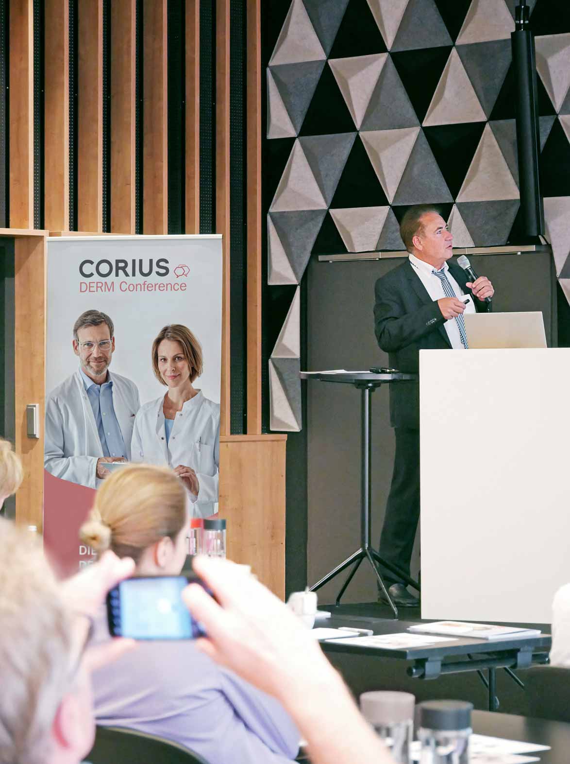 Prof. Dr. med. Uwe Reinhold auf der CORIUS DERM Conference.