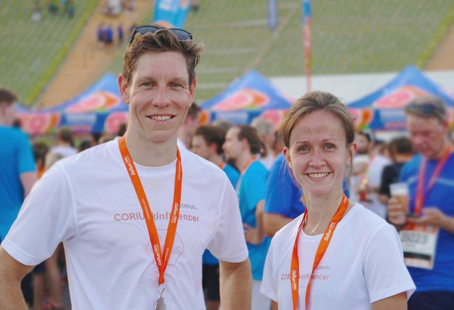 Glückliche Finisher: Michael und Daniela aus dem Headoffice München beim B2Run