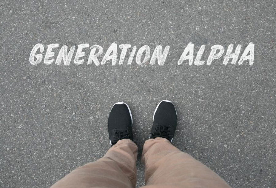 Was kommt nach Generation Z? Generation Alpha auf den Boden geschrieben