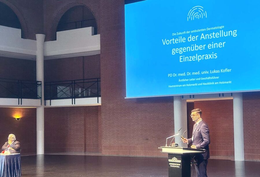 CORIUS auf der DERM Frankenthal 2024 - Vortrag von PD Dr. med. Dr. med. univ. Lukas Kofler über die Vorteile von Netzwerkstrukturen