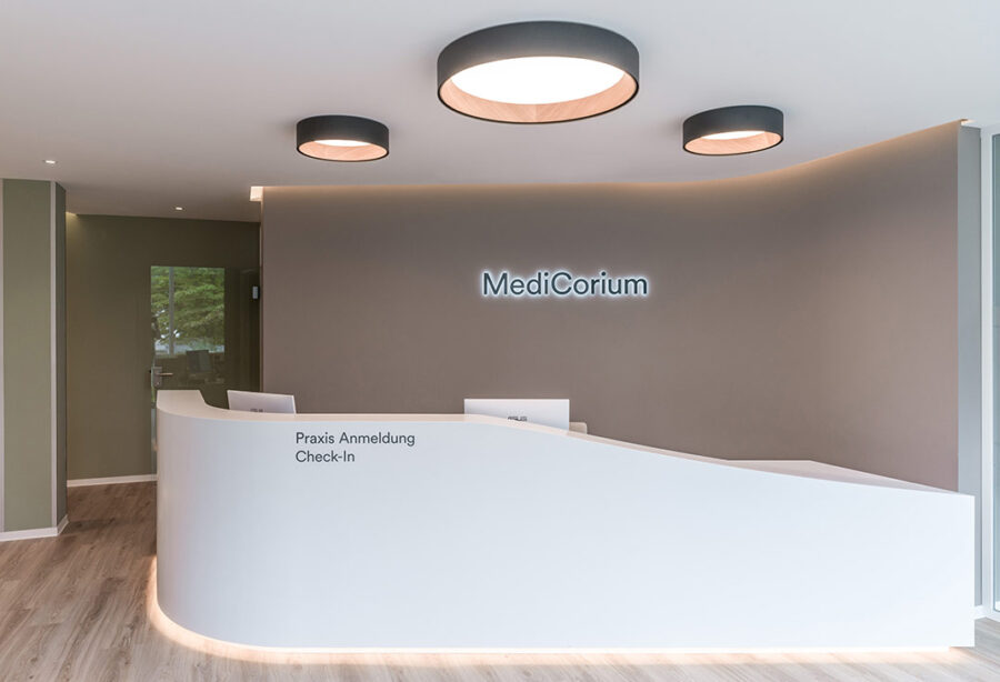 MVZ MediCorium - Empfangsbereich am Standort Friedrichsdorf