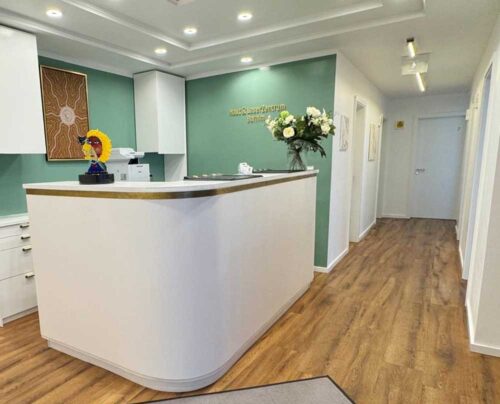 Eingangsbereich im MVZ Haut- und Laserzentrum Barnim